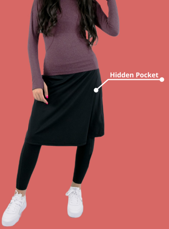 Werena Skirted Leggings for Women with Pockets Yoga Capri India | Ubuy